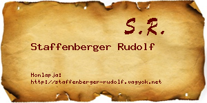 Staffenberger Rudolf névjegykártya