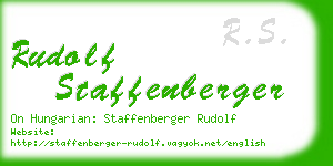 rudolf staffenberger business card